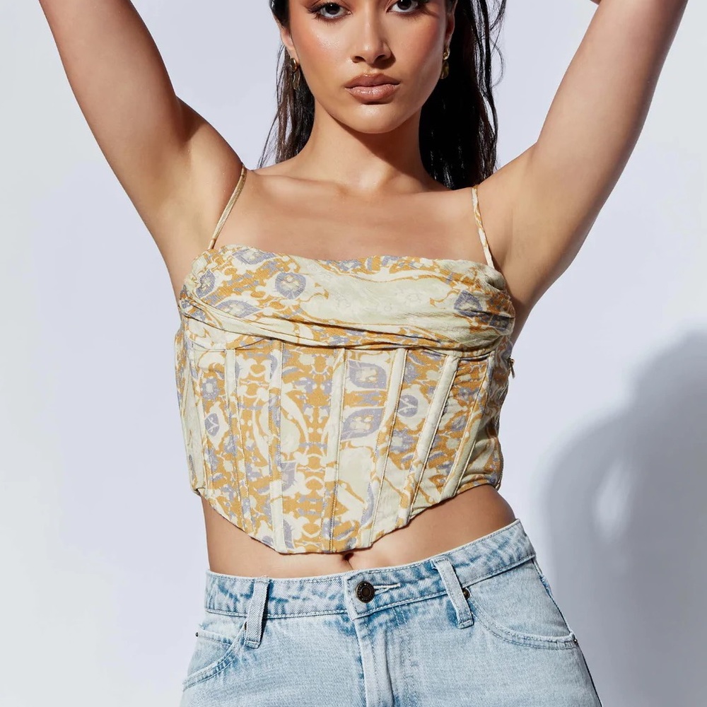 Meshki Printed Corset Top
